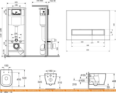 Унитаз Lavinia Boho Relfix Bell Pro Rimless 9 в 1 97020098 (хром пластик) фотография