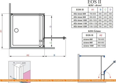 Душевой уголок Radaway Eos II KDJ 120x100 фотография