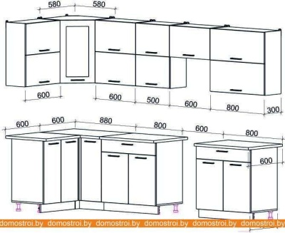 Кухня Интерлиния Мила Gloss 60-12x31 (ваниль/шоколад глянец) фотография