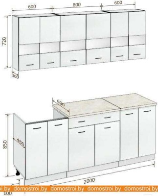 Кухня Кортекс-мебель Корнелия Экстра 2.0м (дуб сонома/мадрид) фотография