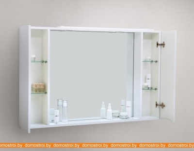 Шкаф с зеркалом BelBagno Marino-SPC-1000/750-2A-BL-P (bianco lucido) фотография