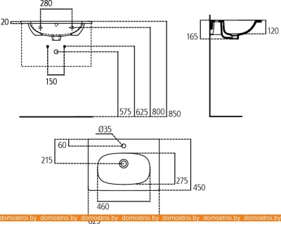Умывальник Ideal Standard Tesi Vanity 62.5x45 T351001 фотография