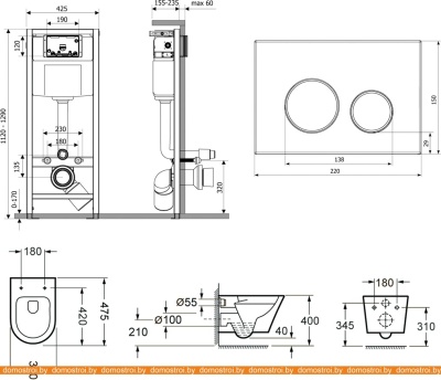 Унитаз Lavinia Boho Biore Compacto Rimless 7 в 1 87040090 (хром пластик) фотография