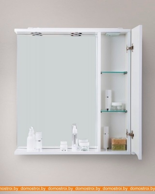 Шкаф с зеркалом BelBagno Marino-SPC-800/750-1A-BL-P-R (bianco lucido) фотография