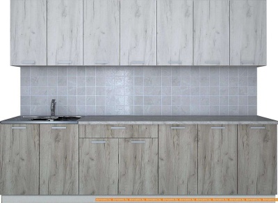 Кухня Интерлиния Мила Лайт 2.8 (дуб белый/дуб серый) фотография