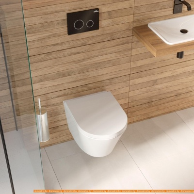 Унитаз Lavinia Boho Relfix Biore Compacto Rimless 10 в 1 98010156 (черное стекло) фотография