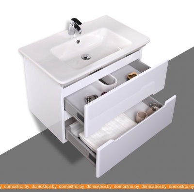 Тумба под умывальник BelBagno Torino-800-2C-SO-BL (bianco lucido) фотография