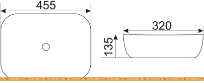 Умывальник CeramaLux D1333H022 фотография