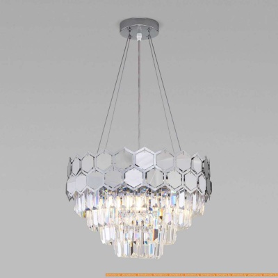 Подвесная люстра Евросвет Ariana 10113/5 (хром/прозрачный хрусталь) фотография