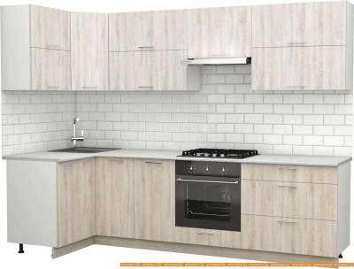 Кухня S-Company Клео крафт 1.2x2.8 левая (сосна лофт кремовая/сосна лофт белая) фотография