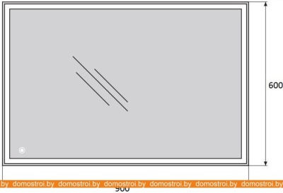 Зеркало BelBagno SPC-GRT-900-600-LED-TCH фотография
