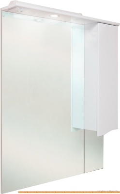 Шкаф с зеркалом Onika Моника 75.01 правый (белый) 207507 фотография