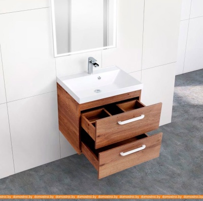 Тумба под умывальник BelBagno Aurora-600-2C-SO-RT (rovere tabacco) фотография