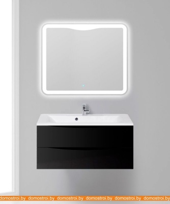 Тумба под умывальник BelBagno Marino-1000-2C-SO-NL-P (nero laccato lucid) фотография