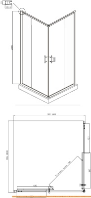 Душевой уголок Ambassador Set 14011103-ST3 фотография
