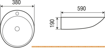 Умывальник WeltWasser Elbach 1037 фотография