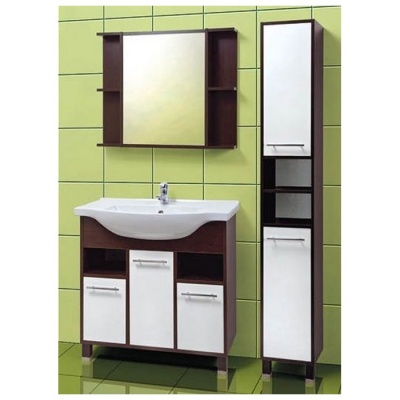 Зеркальный шкаф Акваль Карина 85 [ЕК.04.86.00.L] фотография