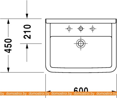Умывальник Duravit Starck 3 60x45 (0300600000) фотография