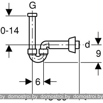 Сифон с переливом Geberit 151.108.21.1 картинка