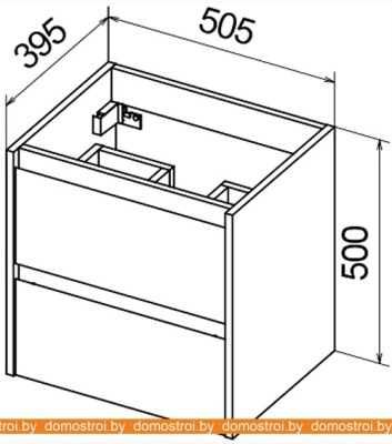 Тумба под умывальник BelBagno Kraft 39-500/390-2C-SO-PG (pietra grigio) фотография