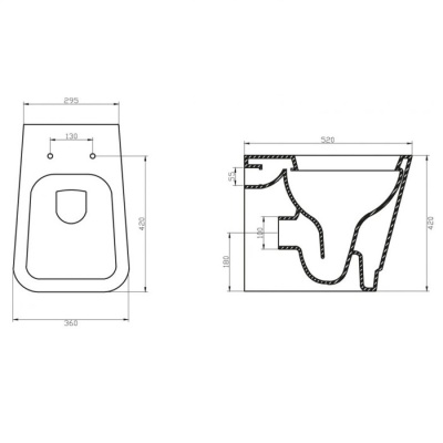 Приставной унитаз с сиденьем BelBagno Romina [BB121CB + BB121SC] фотография