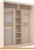 Шкаф-купе Глазов Домашний 1800 ЛДСП с зеркалом (ясень шимо светлый) фотография