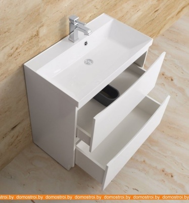 Тумба под умывальник BelBagno Marino-800-2C-PIA-BL-P (bianco lucido) фотография
