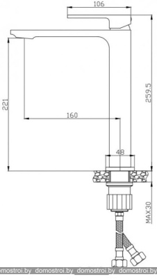 Смеситель BelBagno Luce LUC-LMC-CRM фотография
