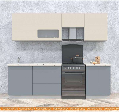 Кухня Интерлиния Мила Матте 2.5 Б (слоновая кость/океан/опал светлый) фотография