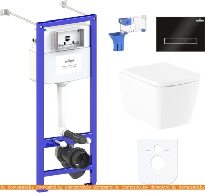 Унитаз Lavinia Boho Relfix Aveo Rimless 7 в 1 87050214 (черное стекло) фотография