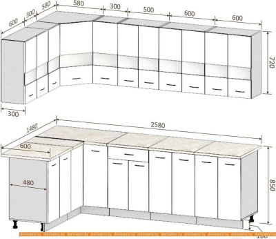 Кухня Кортекс-мебель Корнелия Экстра 1.5x2.6м (венге светлый/венге/королевский опал) фотография