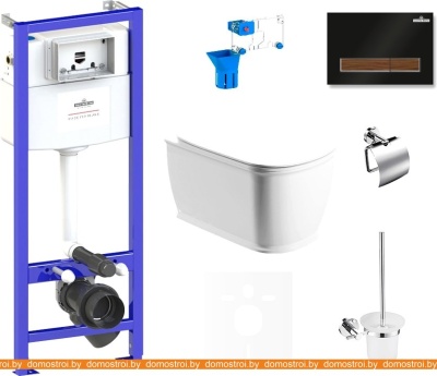 Унитаз Lavinia Boho Relfix Bell Pro Rimless 9 в 1 75110277 (черный пластик) фотография