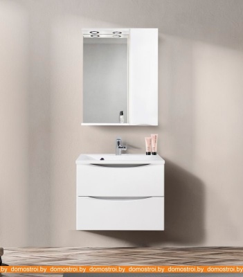 Шкаф с зеркалом BelBagno Marino-SPC-800/750-1A-BL-P-R (bianco lucido) фотография