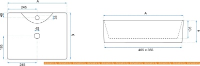 Умывальник Rea Kelly (белый) фотография