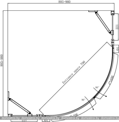 Душевой уголок Ambassador Set 13011101-ST6 фотография