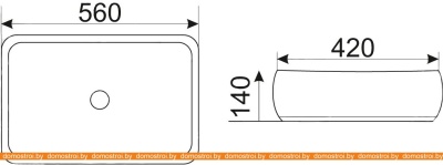Умывальник CeramaLux MNC186 фотография