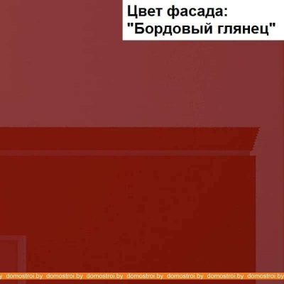 Кухня Интерлиния Мила Gloss 1.68x3.2 левая (бордовый-черный) фотография