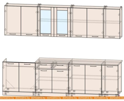 Кухня Интерлиния Мила 28 (бетон-антрацит-травертин) фотография