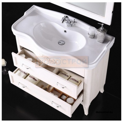 Тумба BelBagno PRIMAVERA Classico 94 белая античный фотография