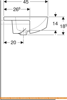 Умывальник Geberit VariForm 55 500.681.01.1 фотография