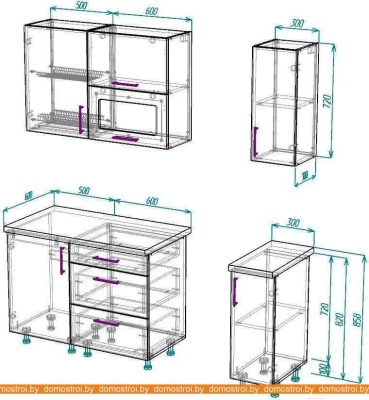 Кухня ВерсоМебель ВерсоЛайн 6-1.4 (красный чили/антрацит) фотография