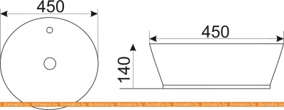 Умывальник CeramaLux D1306H025 фотография