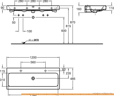 Умывальник Keramag iCon 120x48.5 124020000 фотография