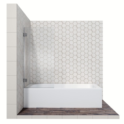 Стеклянная душевая шторка для ванны Ambassador Bath Screens 16041101 70 на 140 см фотография