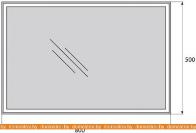 Зеркало BelBagno SPC-GRT-500-800-LED-BTN фотография