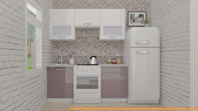 Кухня ВерсоМебель ЭкоЛайт-5 1.7 (белый/глициния) фотография