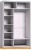 Шкаф-купе Глазов Strike 1200 ЛДСП с зеркалом (белый) фотография