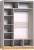 Шкаф-купе Глазов Strike 1350 ЛДСП с зеркалом (бодега светлый) фотография