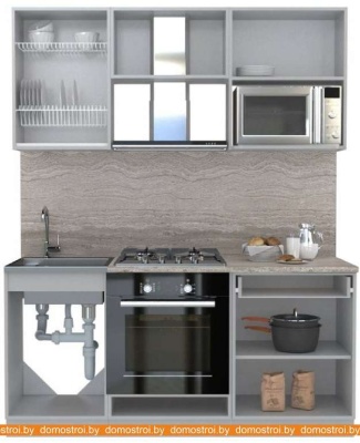 Кухня Интерлиния Мила Gloss 1.7 (красный-черный) фотография