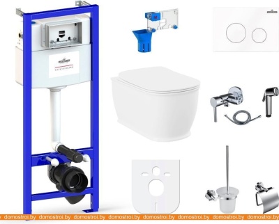 Унитаз Lavinia Boho Relfix Bell Pro Rimless 10 в 1 98010005 (белый пластик) фотография